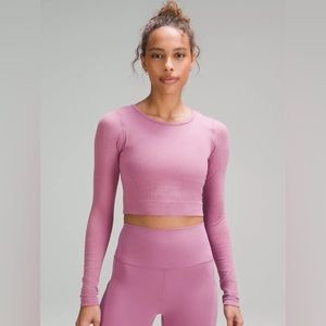 NWOT lululemon Ebb to Street Long Sleeve Velvet Dust Size 8